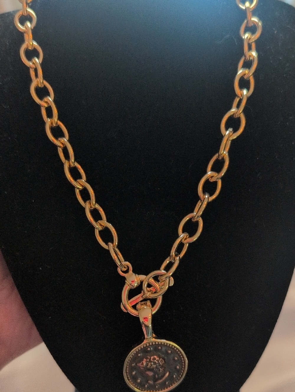 Gold-Tone Medallion Pendant Necklace - Women Jewelry